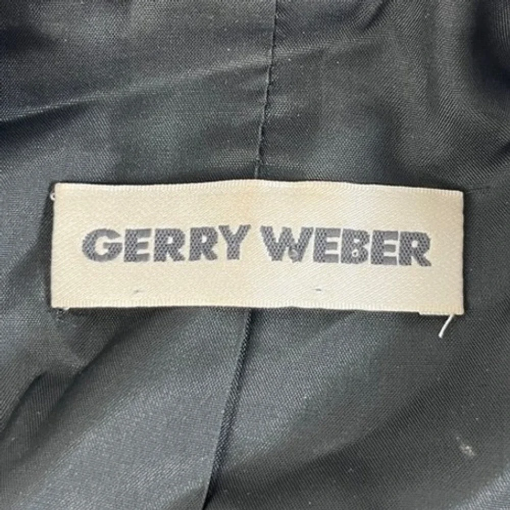 Gerry Weber Womens Herringbone Tweed Blazer Size 8‎ Embroidered Detail